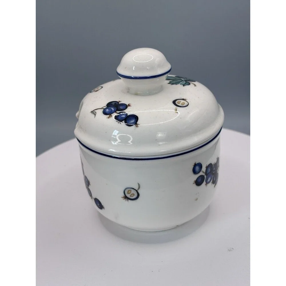 Villeroy And Boch anno 1748 Luxembourg Malaga Grapes Jam Jar Sugar bowl Vintage